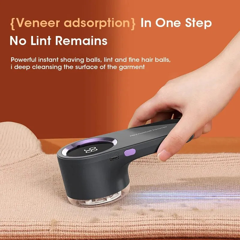 USB Rechargeable Fabric Shaver with LED Display – Safe & Powerful