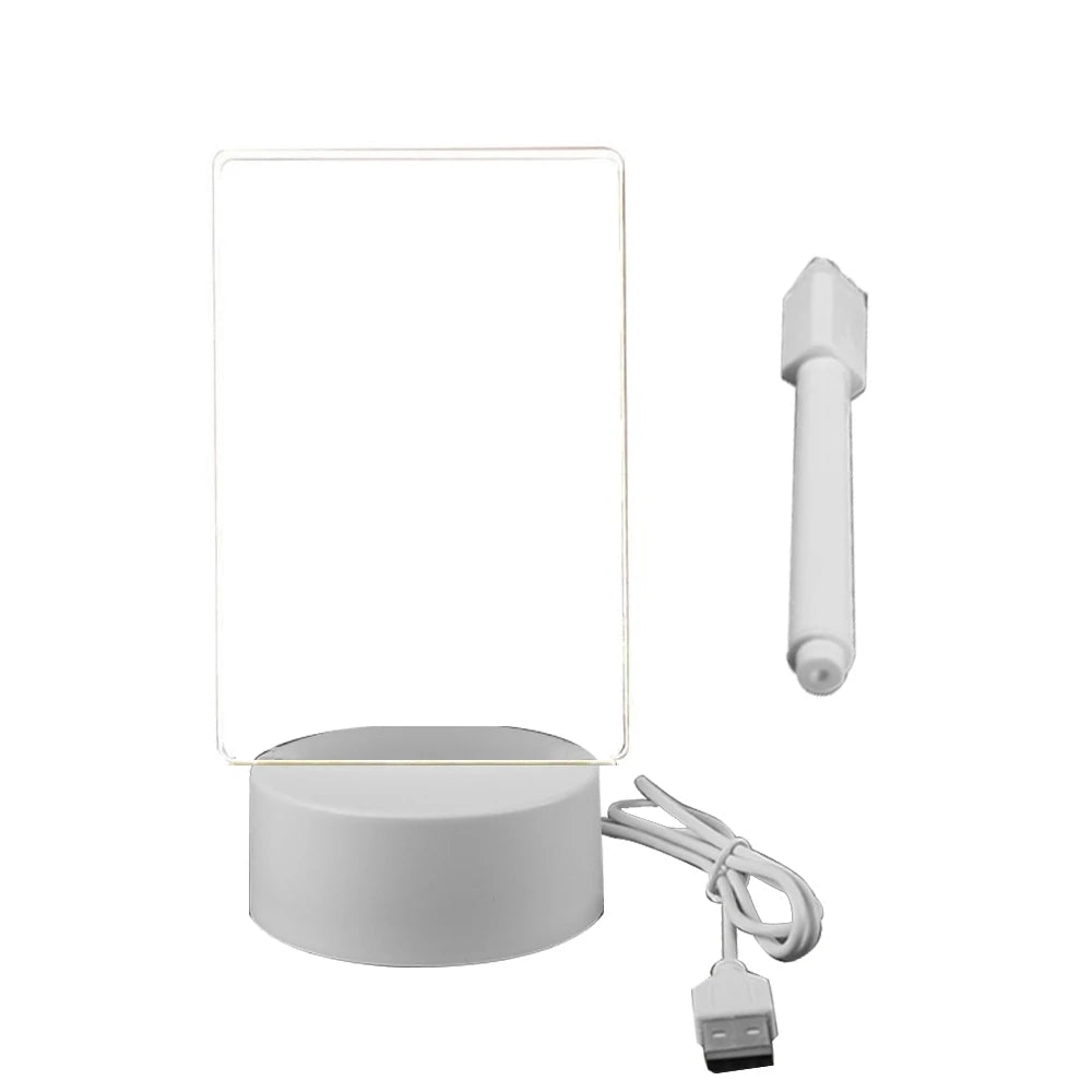 LED Message Board Acrylic Night Light USB