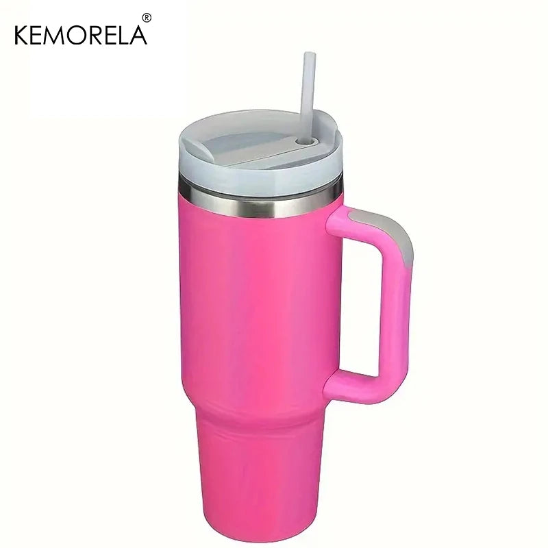 Fantastic 30/40oz Stainless Steel Tumbler with Handle, Lid & Straw