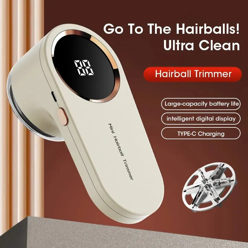 USB Rechargeable Fabric Shaver with LED Display – Safe & Powerful