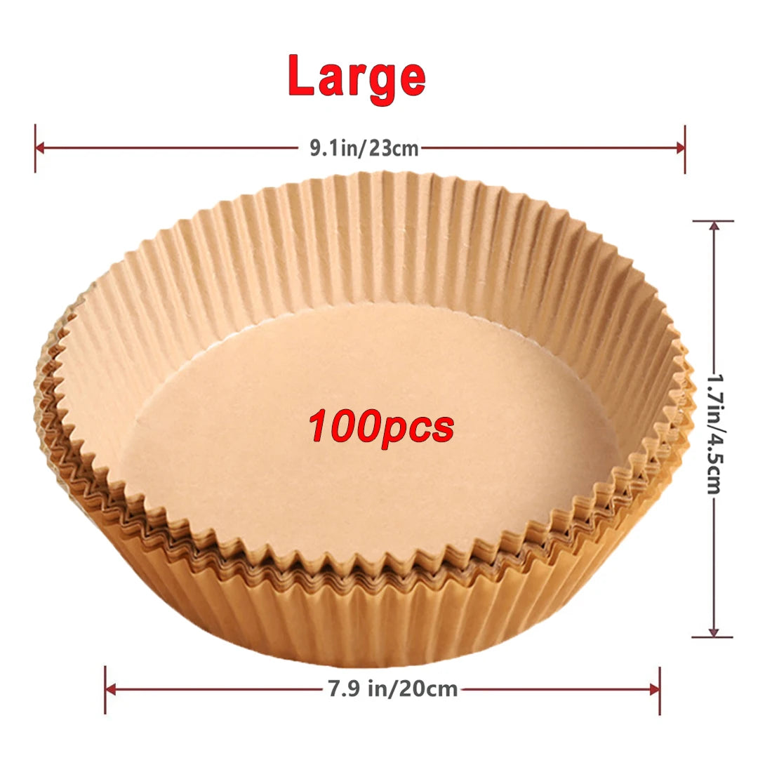 Non-Stick Air Fryer Paper Liners – 50/100 Pack