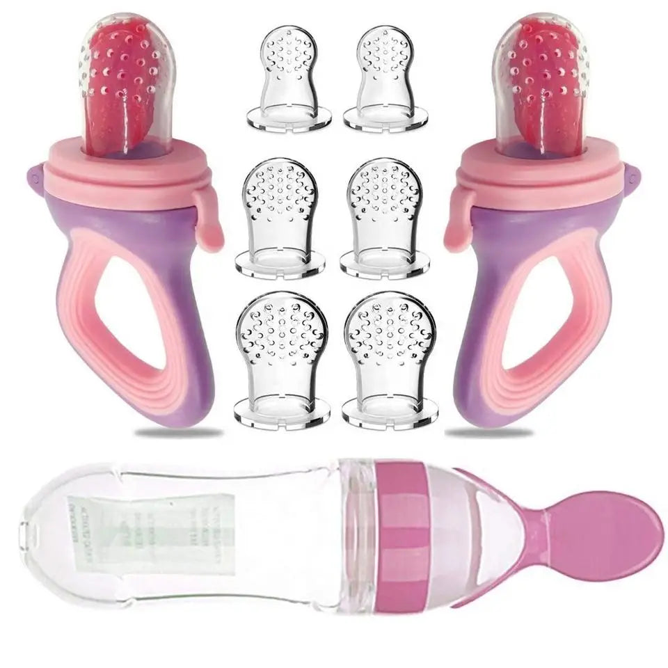 Silicone Baby Feeding Spoon Pacifier Training Bottle