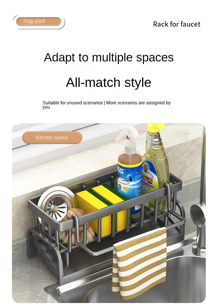 Multi-Purpose Sink Rack – Drain, Store, Organize Easily