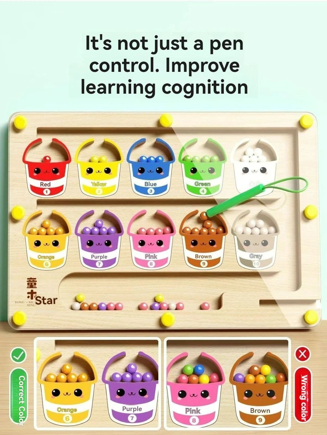 Magnetic Maze Ball Puzzle for Kids – Logic Training