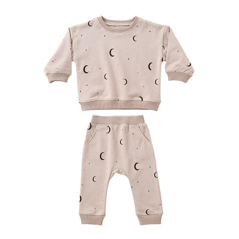 Baby’ Autumn Cotton Knit Set – Cozy Pullover & Pants