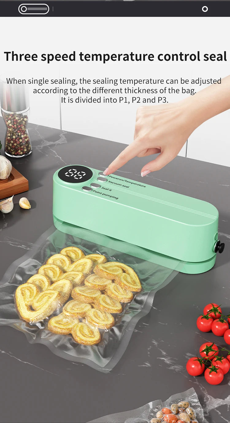 Portable USB Rechargeable Mini Vacuum Sealer with Bags