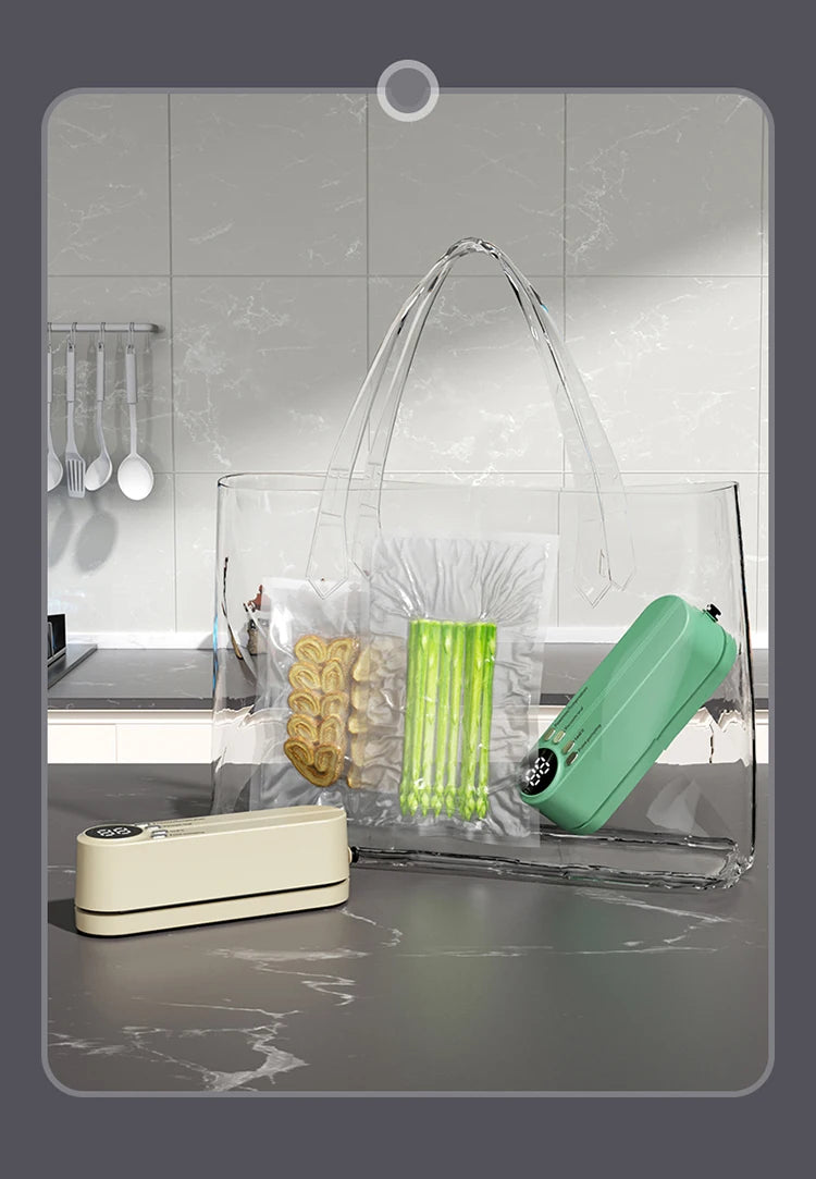 Portable USB Rechargeable Mini Vacuum Sealer with Bags