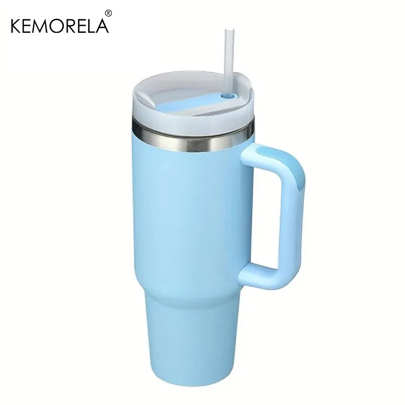 Fantastic 30/40oz Stainless Steel Tumbler with Handle, Lid & Straw