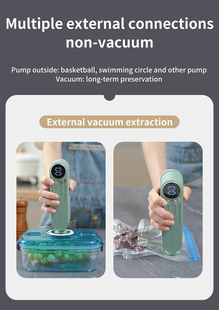 Portable USB Rechargeable Mini Vacuum Sealer with Bags