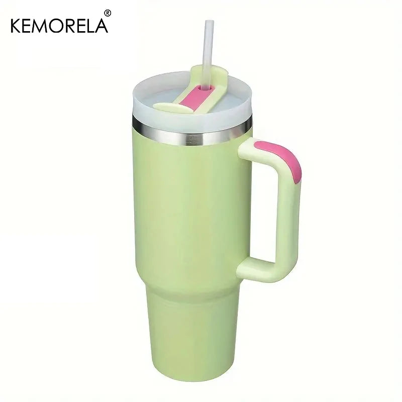 Fantastic 30/40oz Stainless Steel Tumbler with Handle, Lid & Straw