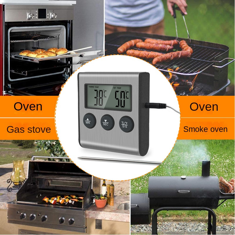 Smart Wireless BBQ Oven Thermometer Probe Timer