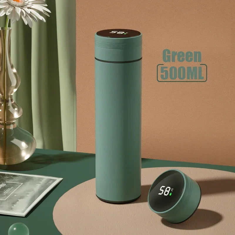 Sleek 500ML Smart Temperature Display Insulated Thermos Bottle