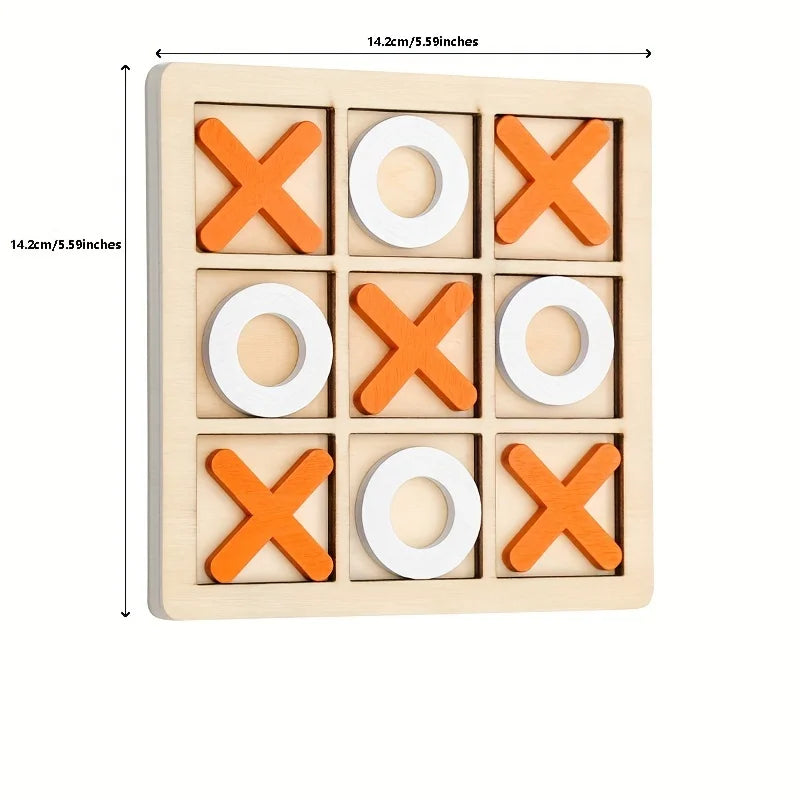 Classic Solid Wood Tic Tac Toe Game Set