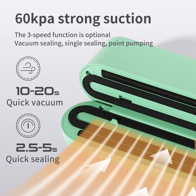 Portable USB Rechargeable Mini Vacuum Sealer with Bags