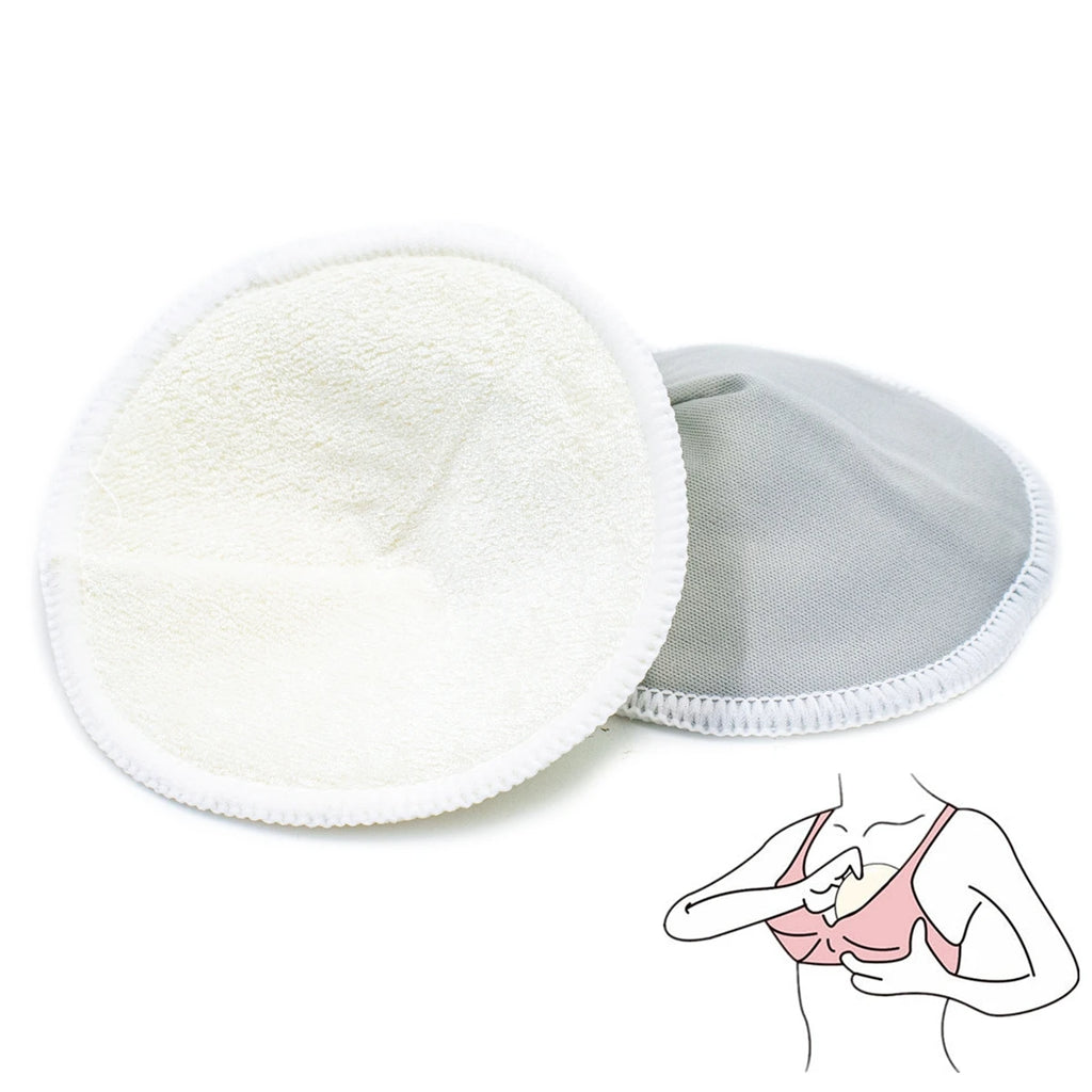 Organic Reusable Bamboo Nursing Pads, Washable Breastfeeding Essentials