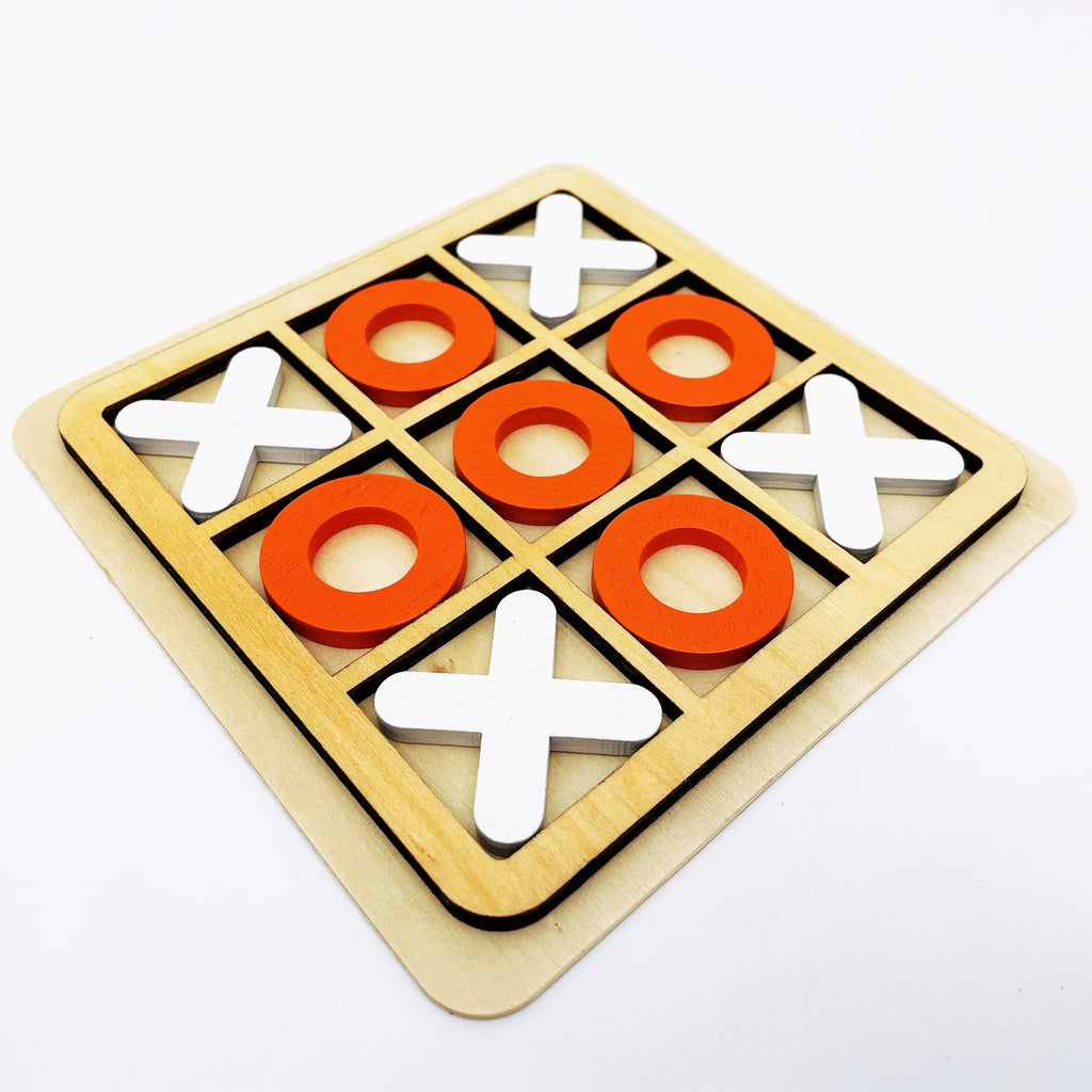 Classic Solid Wood Tic Tac Toe Game Set