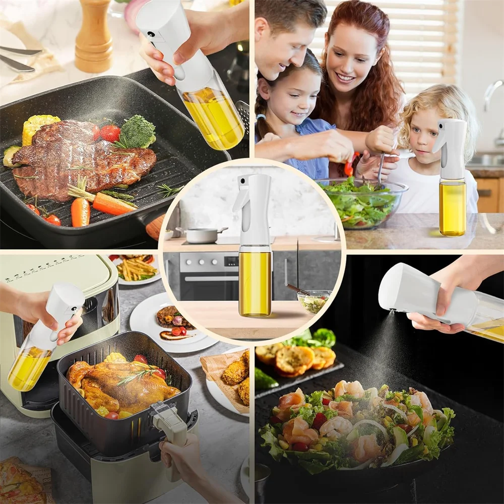 Elegant Oil Spray Dispenser – Refillable Kitchen Mist Bottle