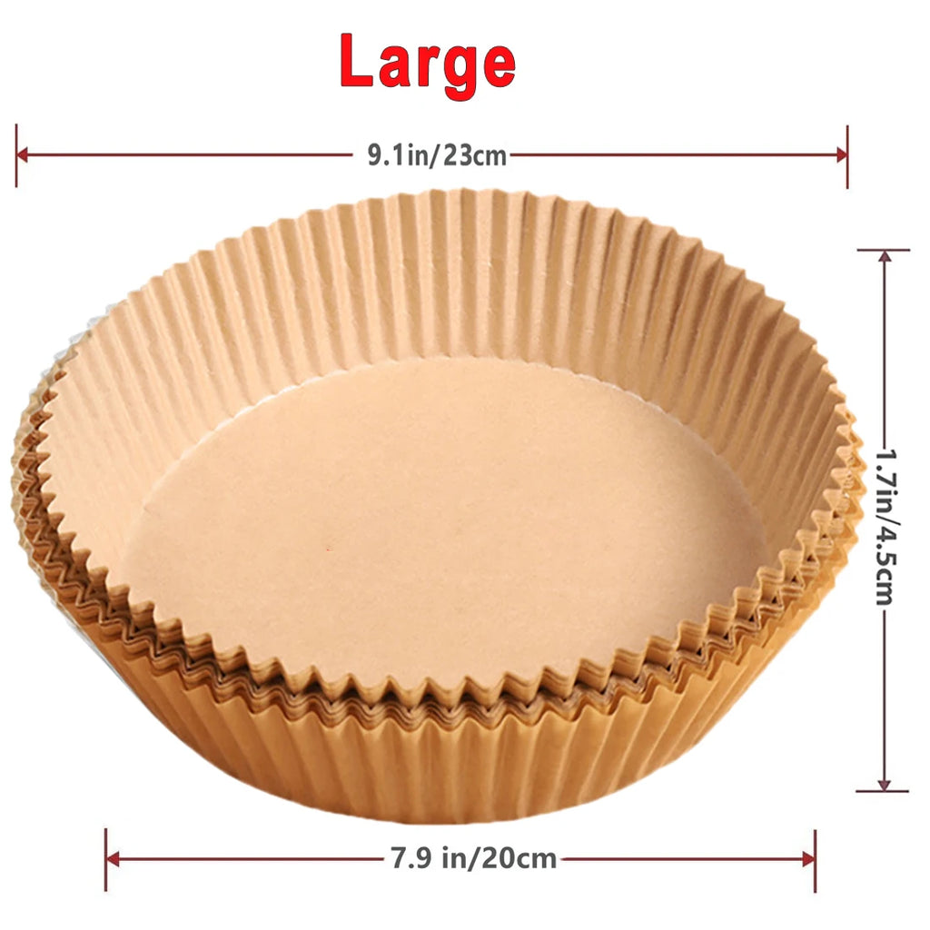 Non-Stick Air Fryer Paper Liners – 50/100 Pack