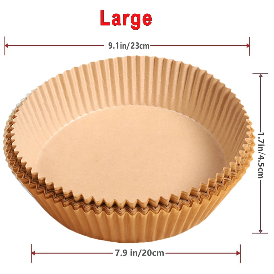Non-Stick Air Fryer Paper Liners – 50/100 Pack