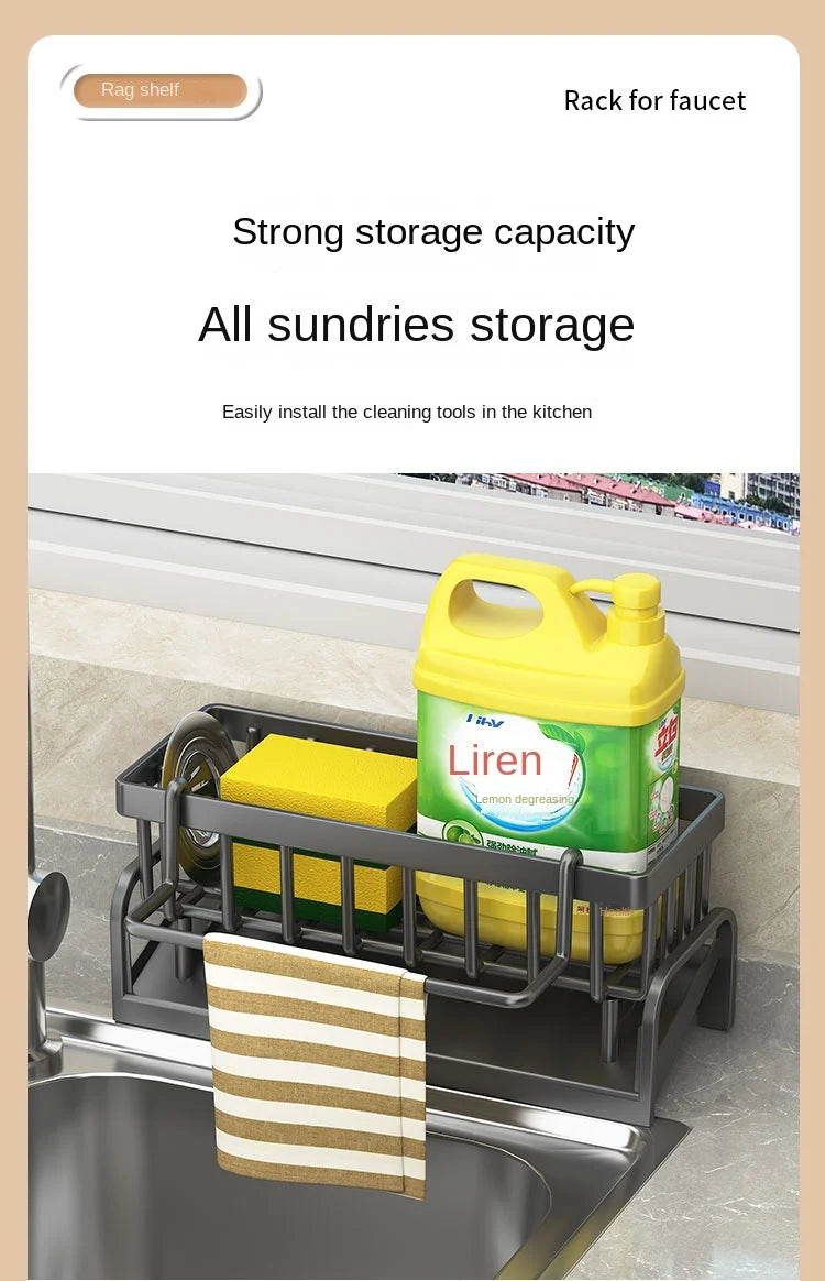 Multi-Purpose Sink Rack – Drain, Store, Organize Easily