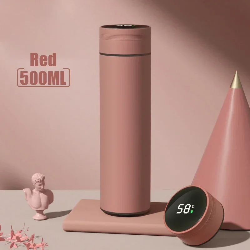 Sleek 500ML Smart Temperature Display Insulated Thermos Bottle