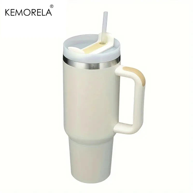 Fantastic 30/40oz Stainless Steel Tumbler with Handle, Lid & Straw