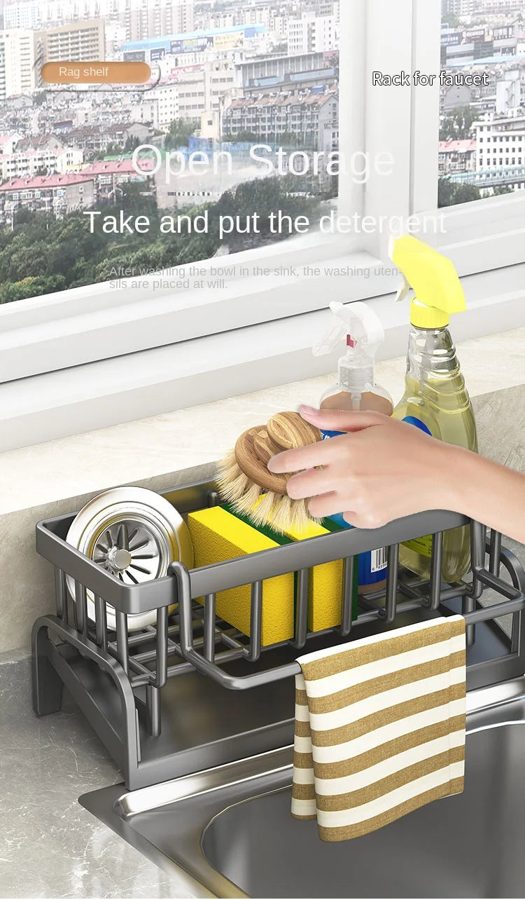 Multi-Purpose Sink Rack – Drain, Store, Organize Easily