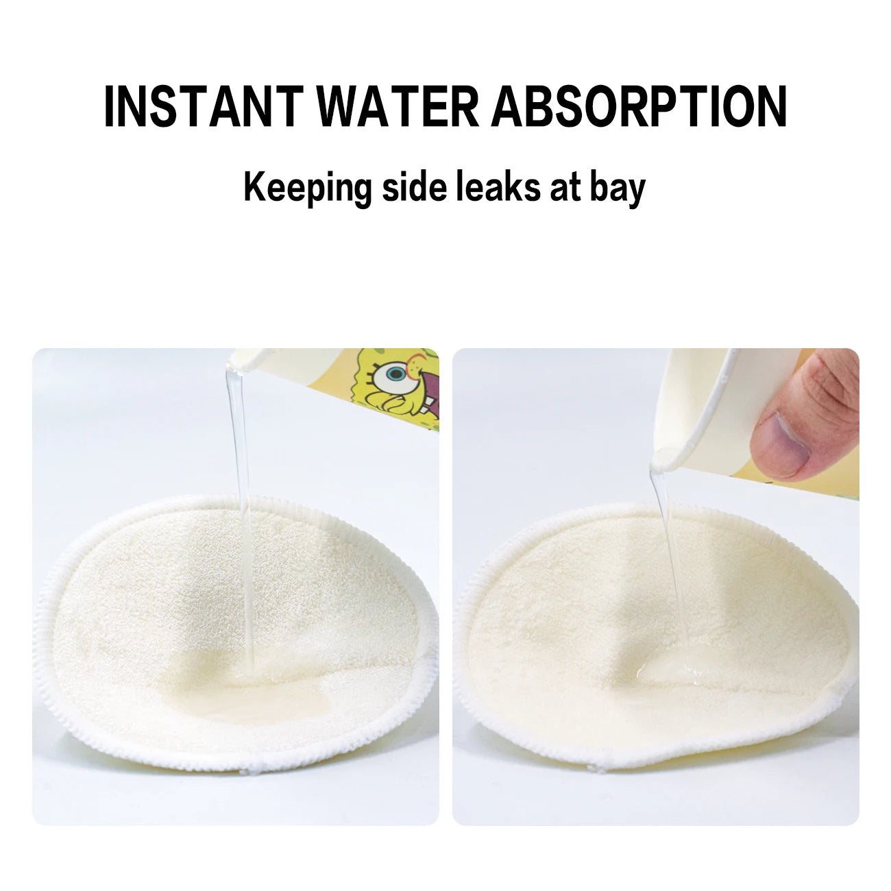 Organic Reusable Bamboo Nursing Pads, Washable Breastfeeding Essentials
