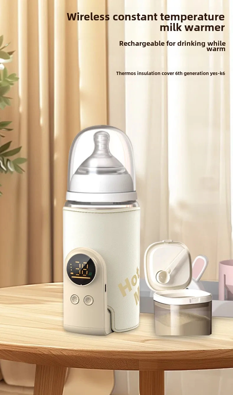SmartWarm Rechargeable USB Baby Bottle Warmer – Adjustable Temperature Display