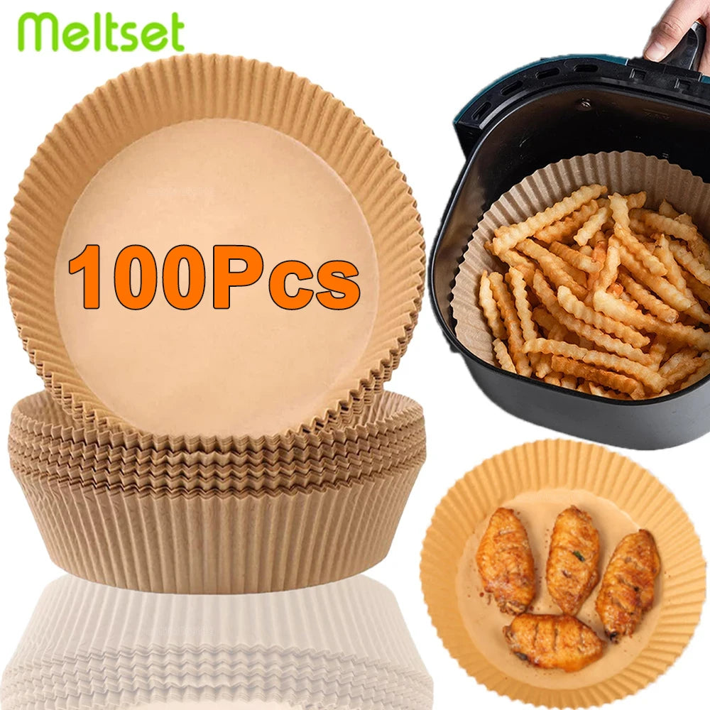 Non-Stick Air Fryer Paper Liners – 50/100 Pack