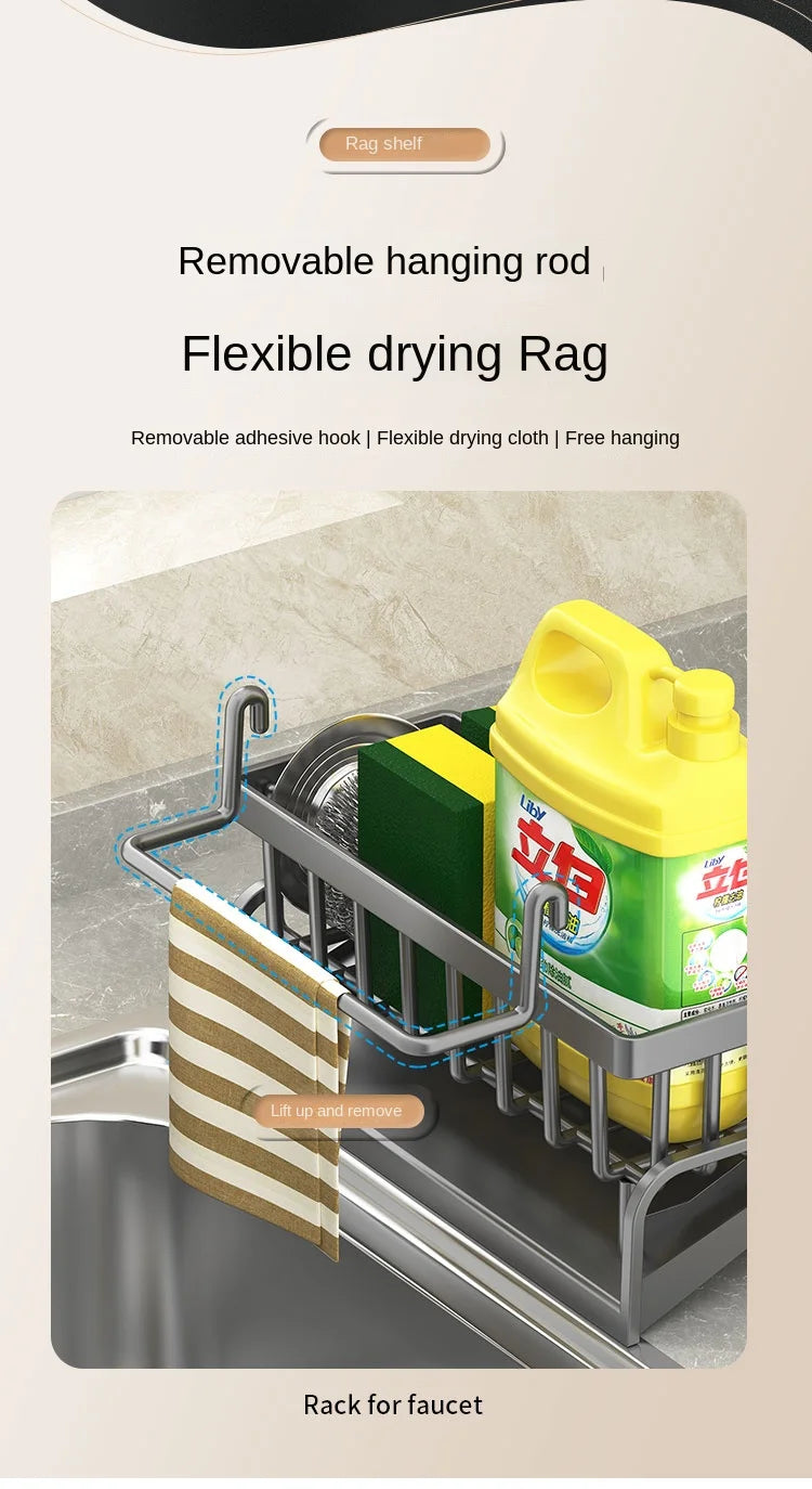 Multi-Purpose Sink Rack – Drain, Store, Organize Easily