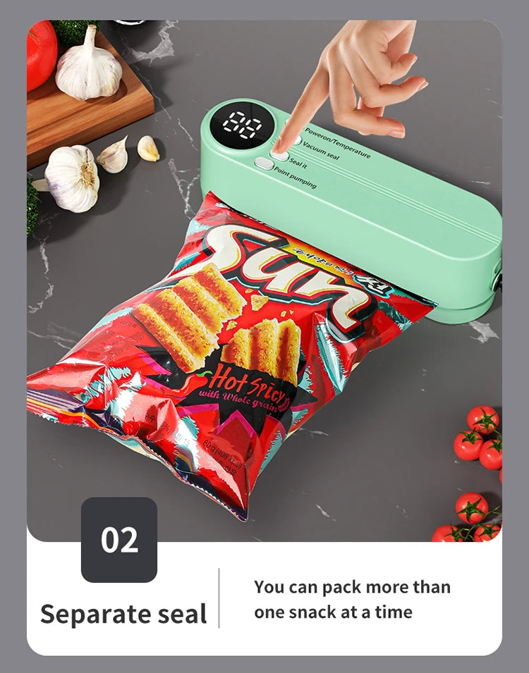 Portable USB Rechargeable Mini Vacuum Sealer with Bags