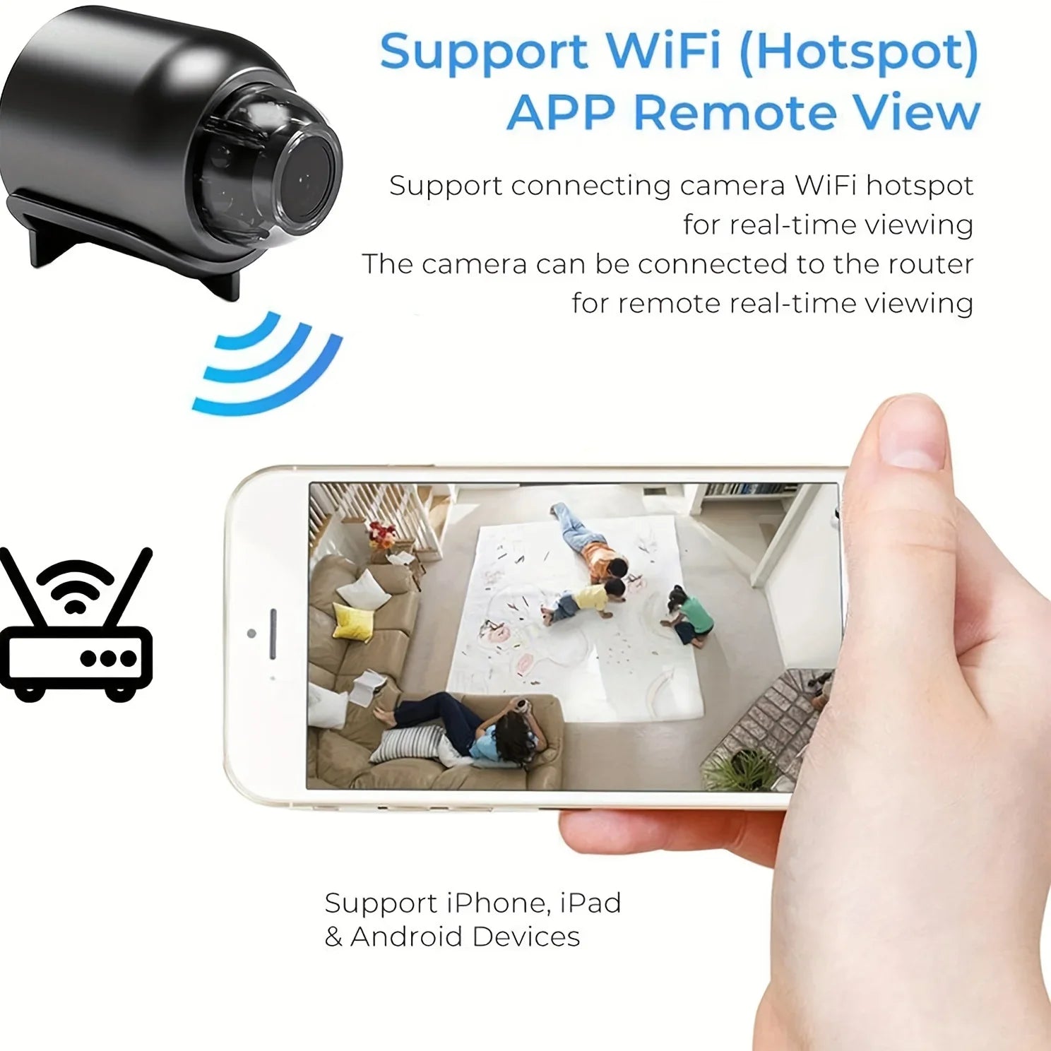Mini WiFi HD Camera Baby Monitor Night Vision