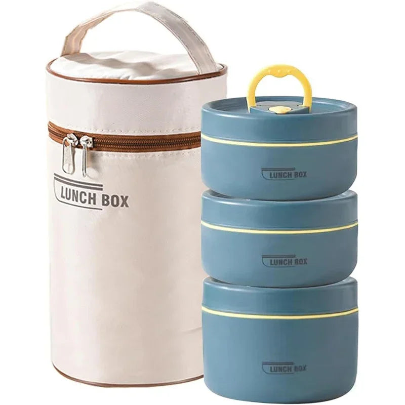 Portable Insulated Stackable Thermal Lunch Box Set
