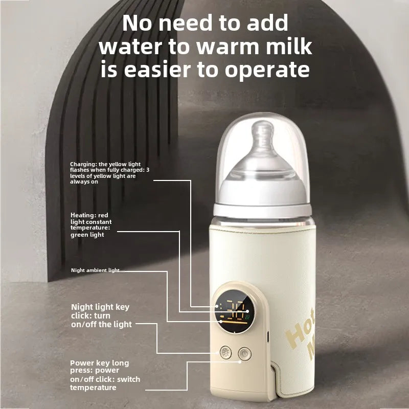 SmartWarm Rechargeable USB Baby Bottle Warmer – Adjustable Temperature Display