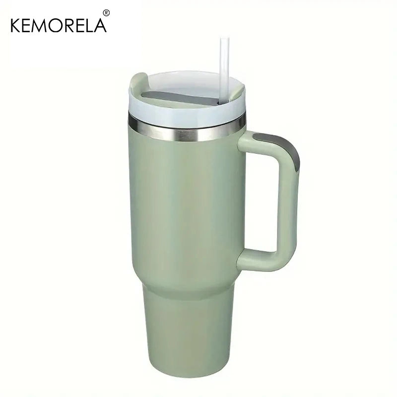 Fantastic 30/40oz Stainless Steel Tumbler with Handle, Lid & Straw