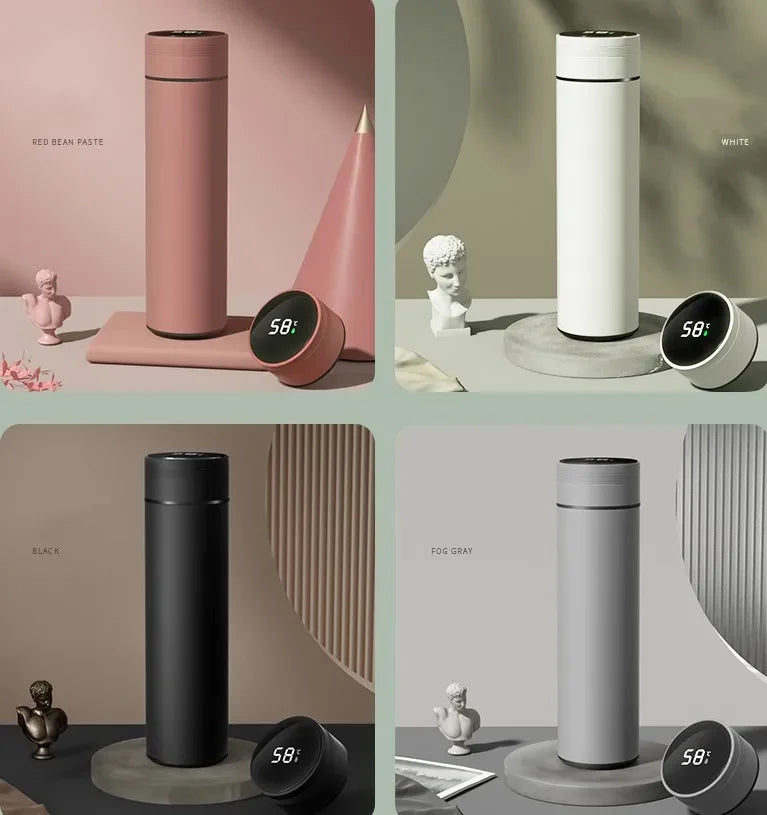 Sleek 500ML Smart Temperature Display Insulated Thermos Bottle