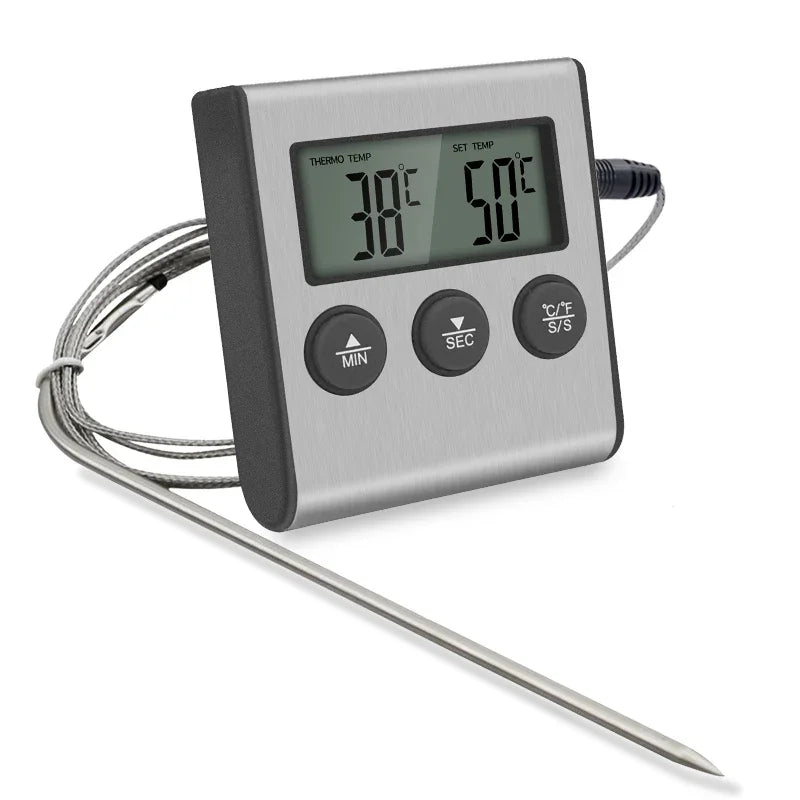 Smart Wireless BBQ Oven Thermometer Probe Timer