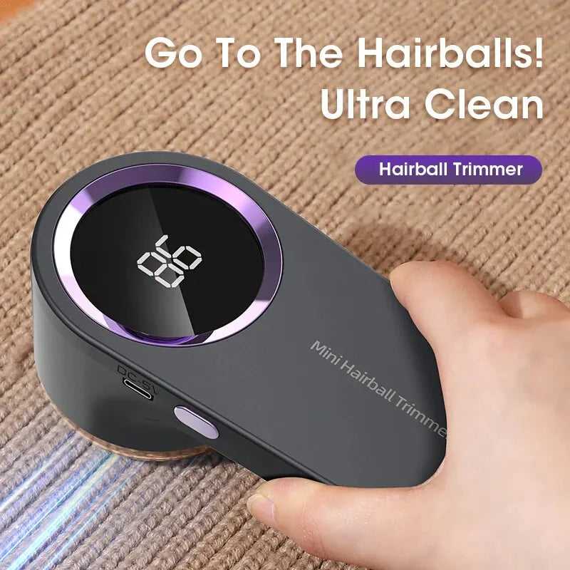 USB Rechargeable Fabric Shaver with LED Display – Safe & Powerful