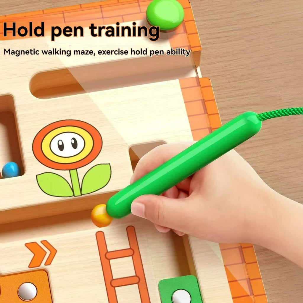 Magnetic Maze Ball Puzzle for Kids – Logic Training