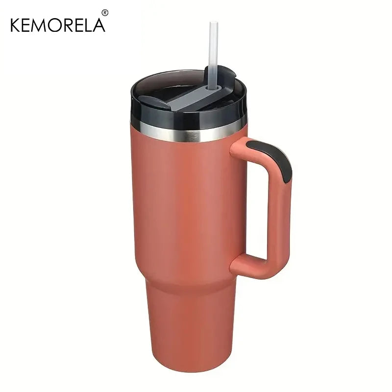 Fantastic 30/40oz Stainless Steel Tumbler with Handle, Lid & Straw