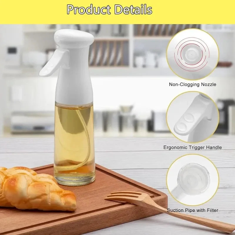 Elegant Oil Spray Dispenser – Refillable Kitchen Mist Bottle