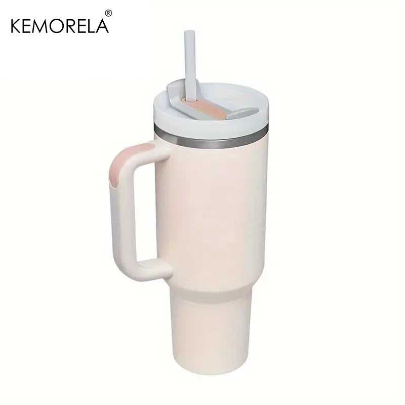 Fantastic 30/40oz Stainless Steel Tumbler with Handle, Lid & Straw