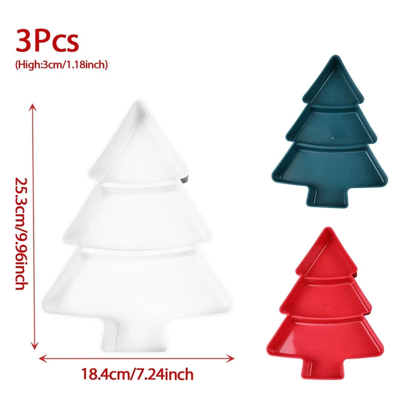 Christmas Tree Fruit Plate Merry Christmas Party Decorations For Home 2025