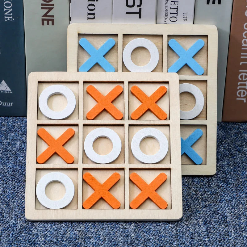 Classic Solid Wood Tic Tac Toe Game Set