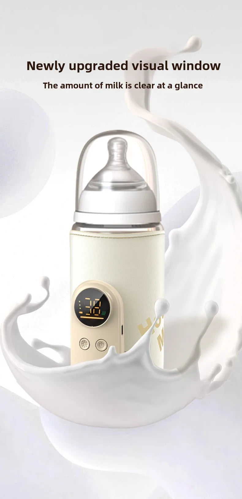 SmartWarm Rechargeable USB Baby Bottle Warmer – Adjustable Temperature Display
