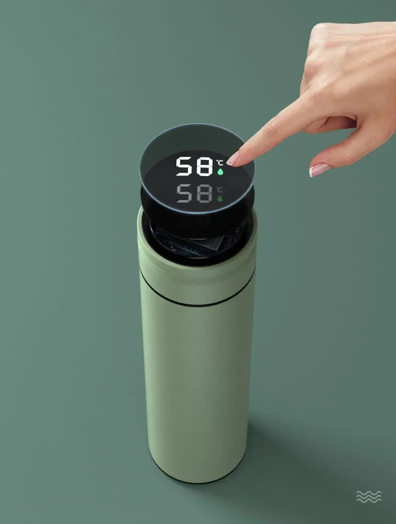 Sleek 500ML Smart Temperature Display Insulated Thermos Bottle