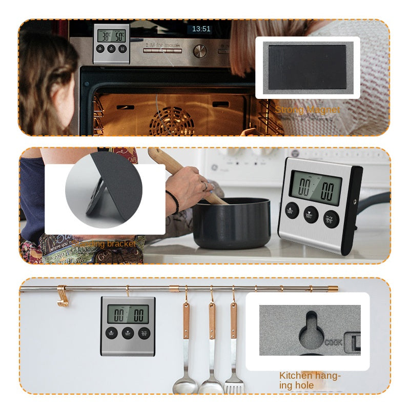 Smart Wireless BBQ Oven Thermometer Probe Timer