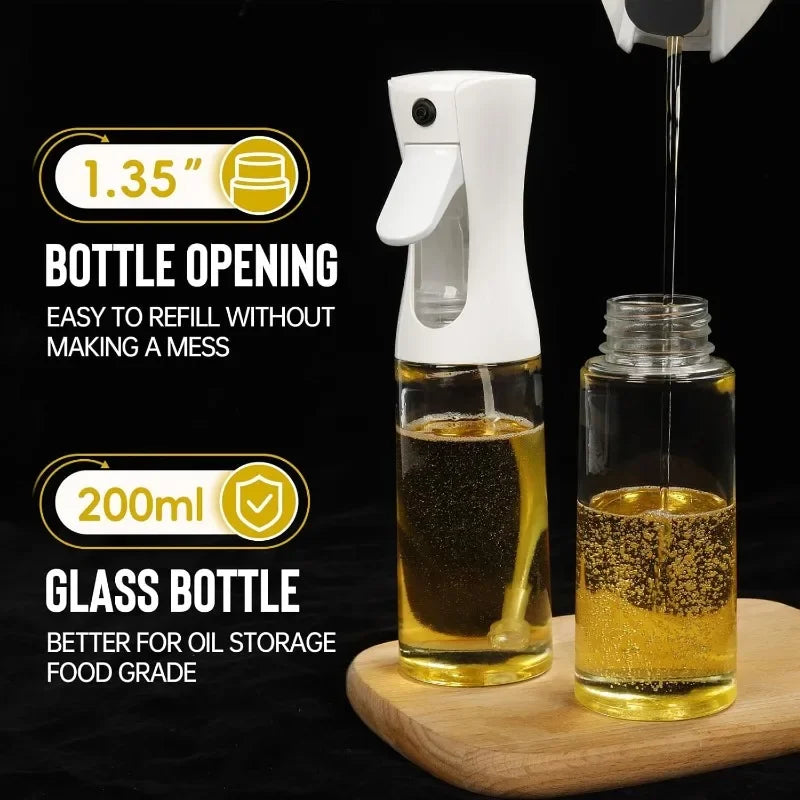 Elegant Oil Spray Dispenser – Refillable Kitchen Mist Bottle