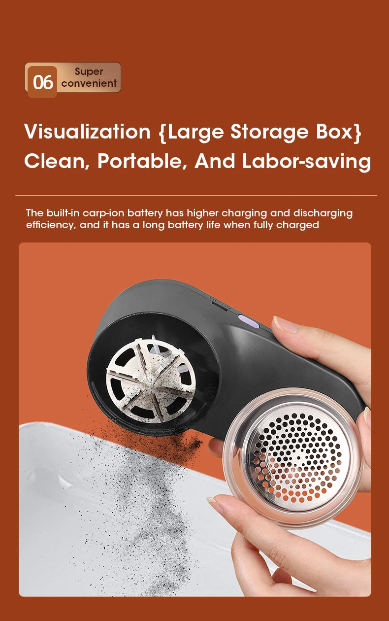 USB Rechargeable Fabric Shaver with LED Display – Safe & Powerful